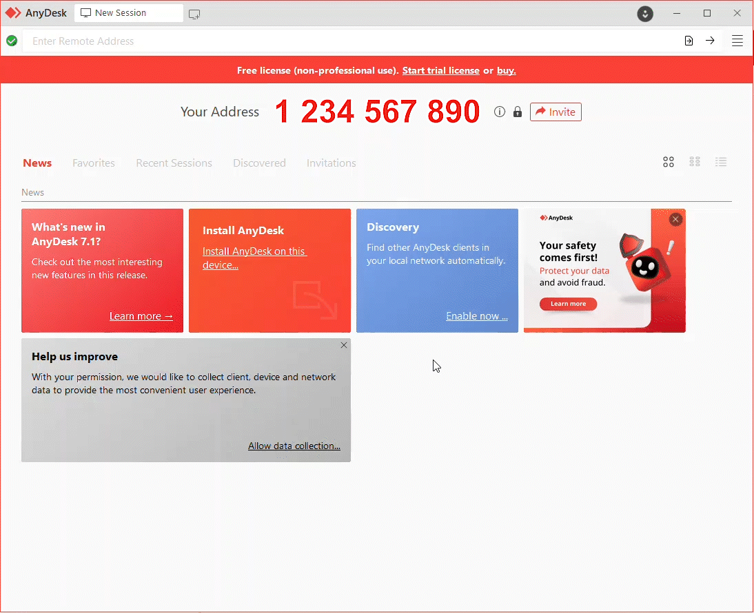 Activate License in AnyDesk Client